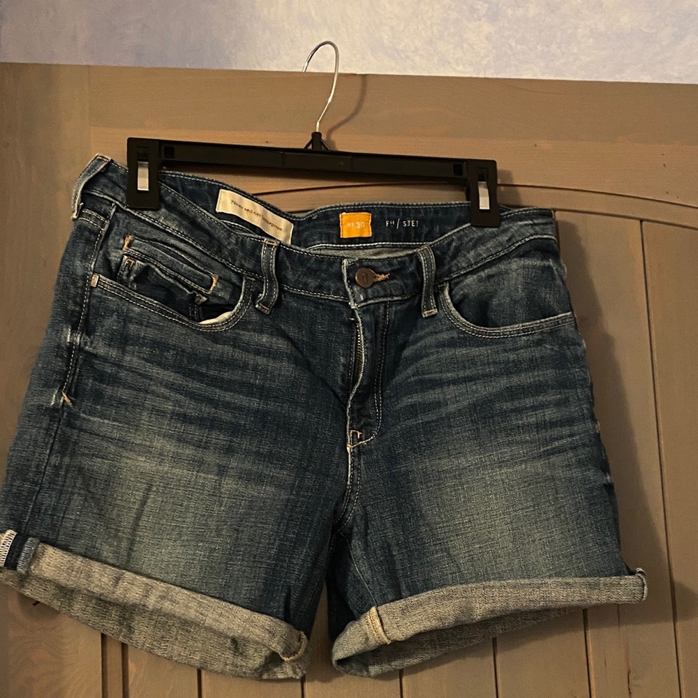 Pilcro and the Letterpress Dark Blue Jean Shorts